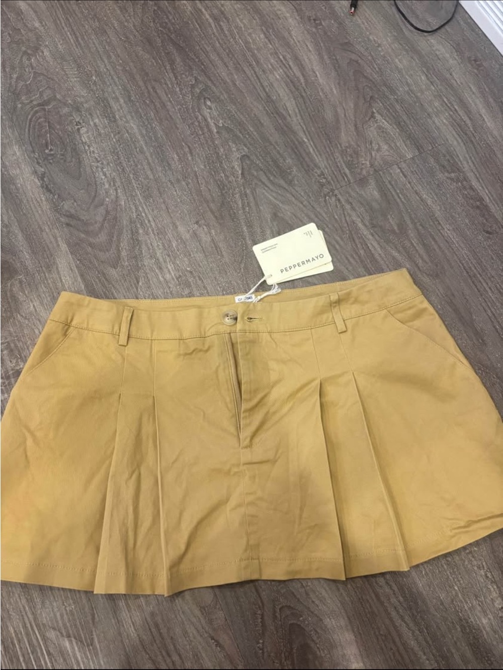 Peppermayo Women's Pleated Mini Skirt with Belt Loops